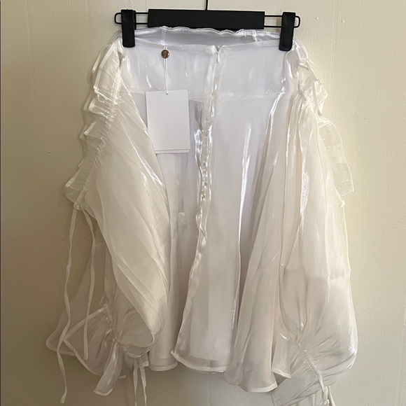 Anthropology Alamour The Label Off-Shoulder White Dress - Picture 2 of 8